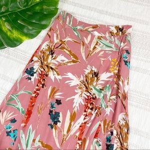 EXPRESS | Tropical/Flamingo High Waisted Skirt